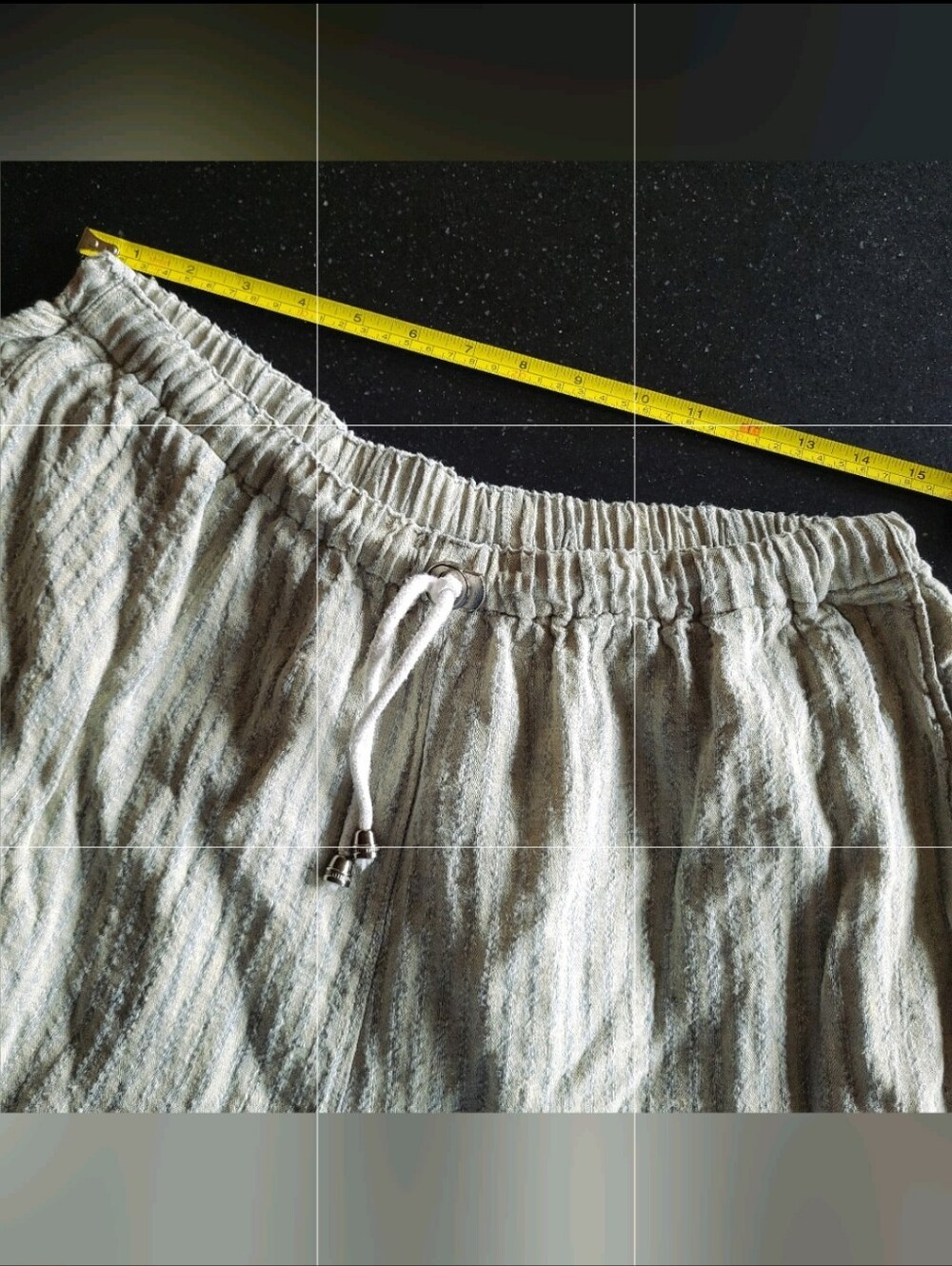 FLAX Jeanne Engelhart Linen Pants Large Sage Stripe Wide Leg Lagenlook - Picture 7 of 10